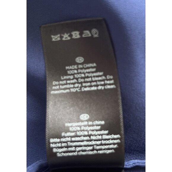 Hobbs London Ashling Dress Chiffon Bow Back Blue 8 - Picture 9 of 9